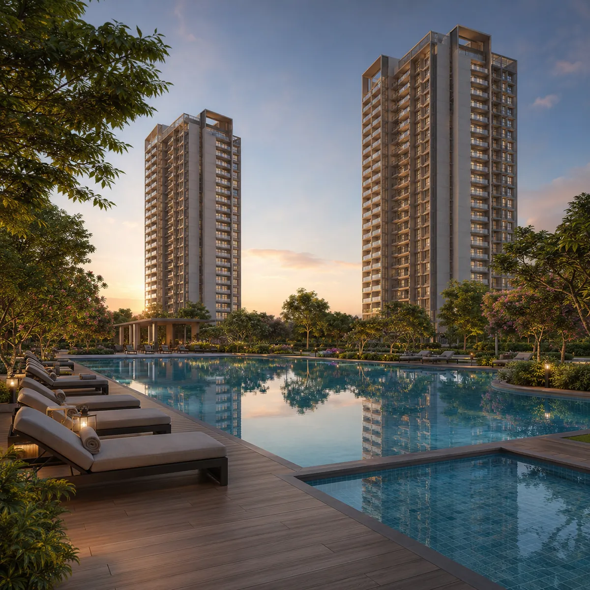 Brigade Gunjur swimming pool deck with separate children's pool
